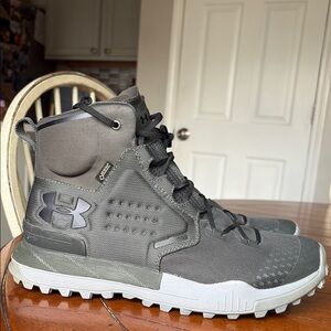 Under Armour Gray Athletic Shoes with High-Top Design